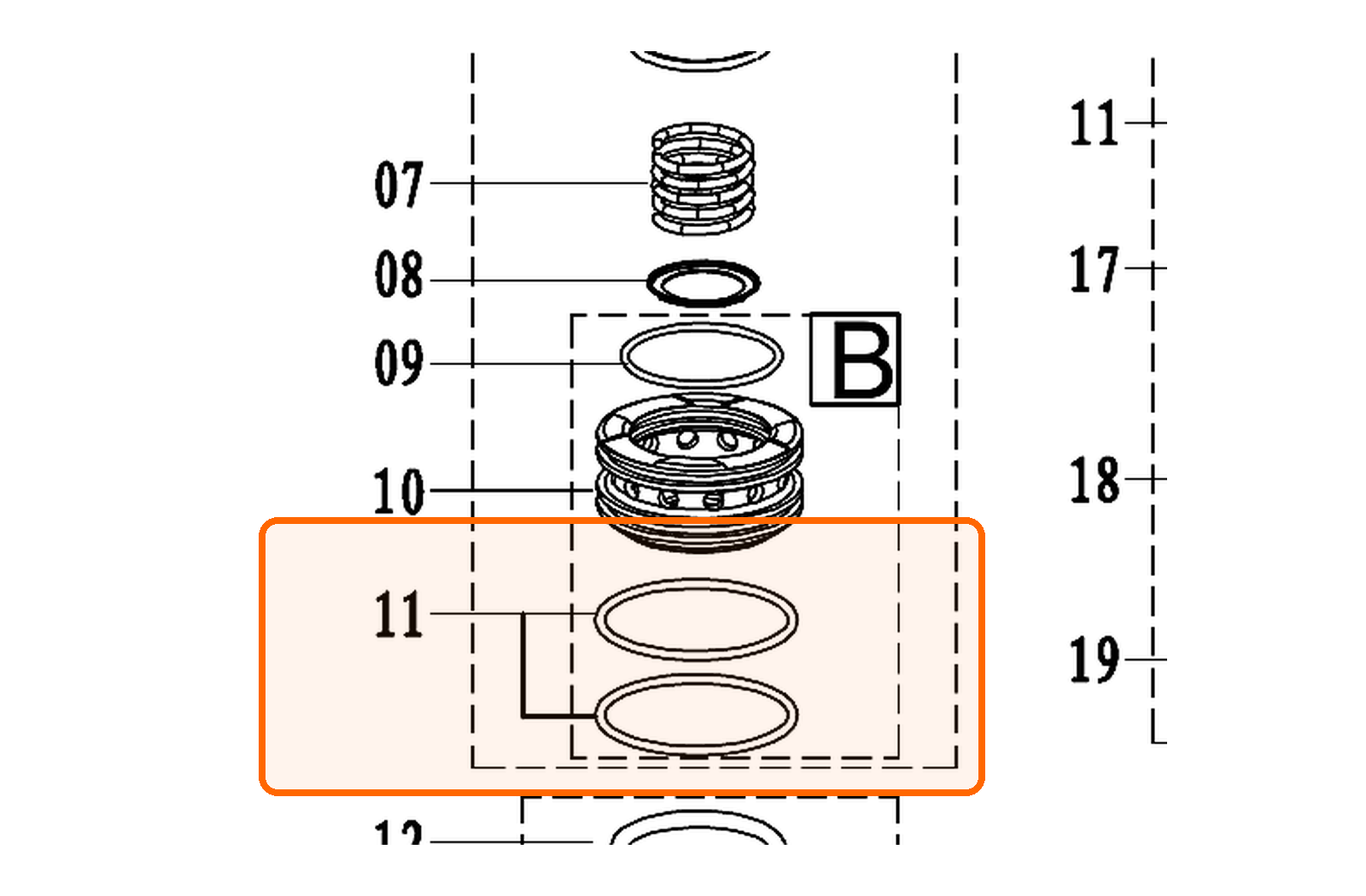 Уплотнительное кольцо Ø61,5 × 3,05