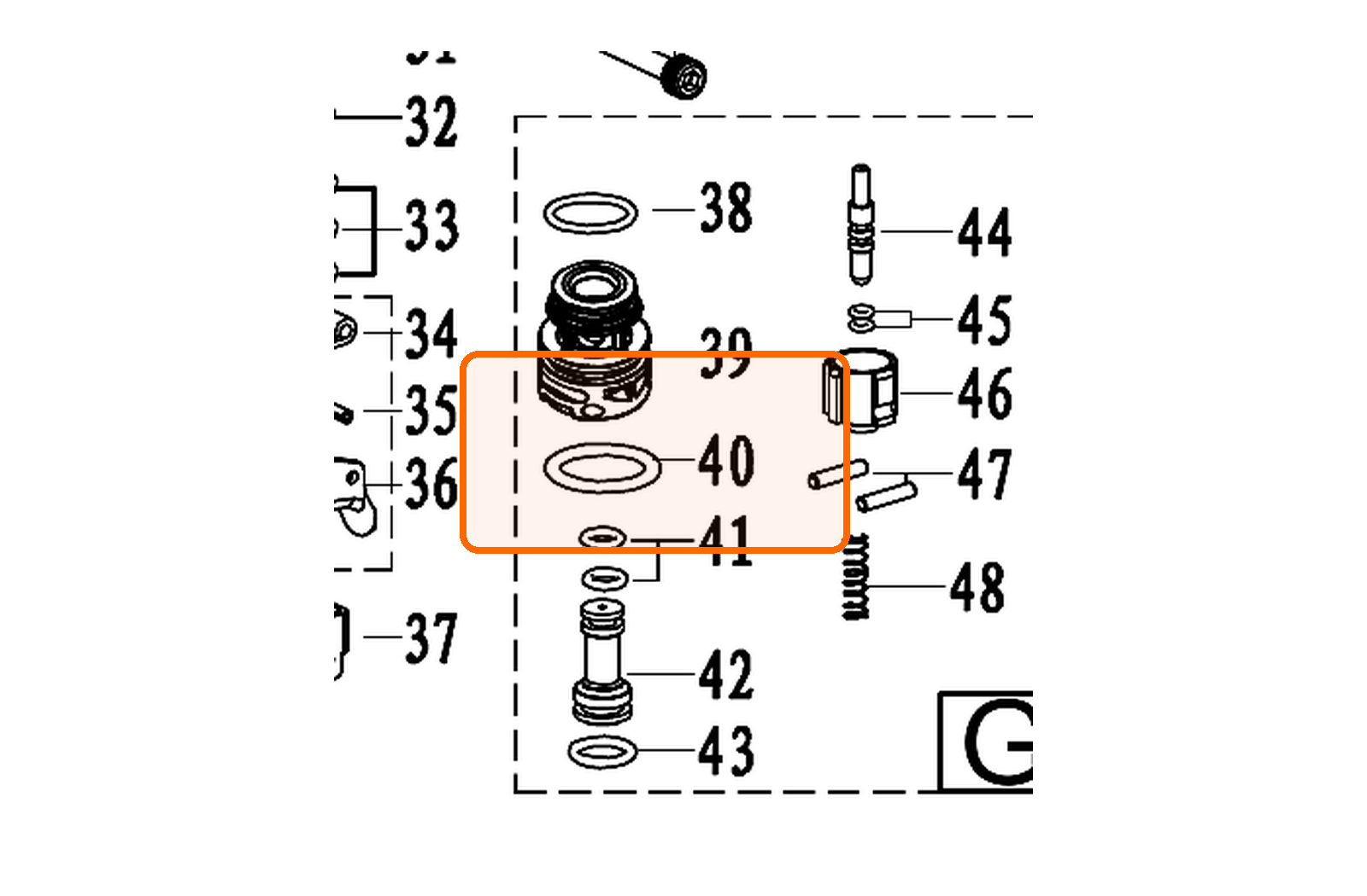 Уплотнительное кольцо Ø5,8 × 1,9